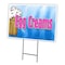 Signmission Egg Creams Yard Sign & Stake outdoor plastic coroplast window, C-2436 Egg Creams C-2436 Egg Creams - alternate 1